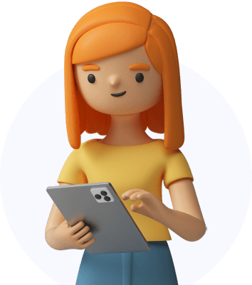 Claymation woman on your Ipad